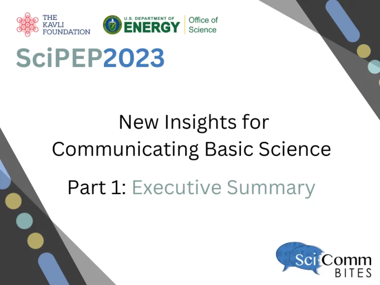 SciPEP 2023: New Insights for Communicating Basic Science – Executive Summary