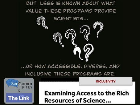 From The Link: Examining Access To The Rich Resources Of Science Communication Fellowship Programs