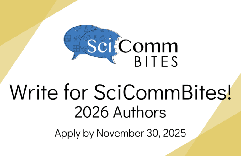 Applications open for 2026 SciCommBites authors!