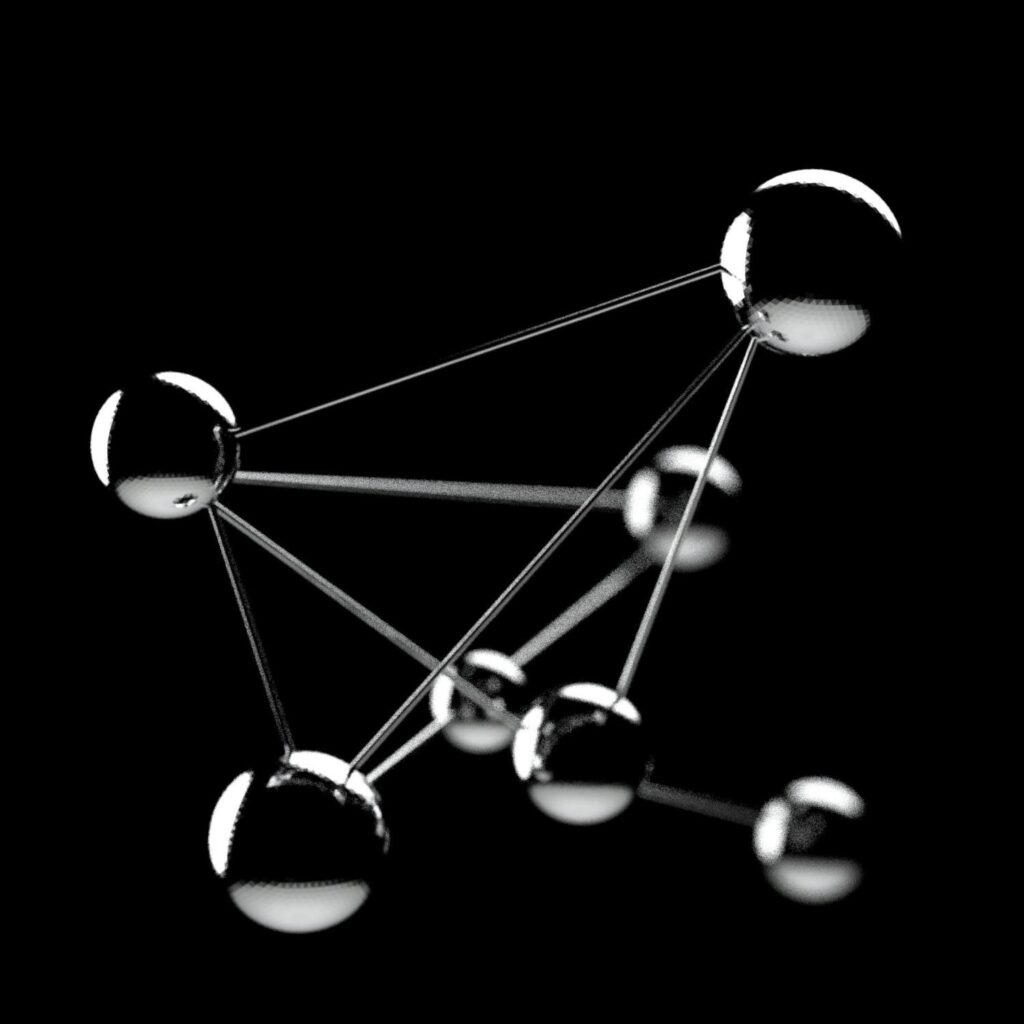 A simple communication network schematically represented by an image
